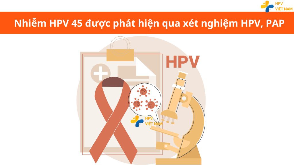 Xét nghiệm Pap và xét nghiệm HPV giúp phát hiện HPV 45