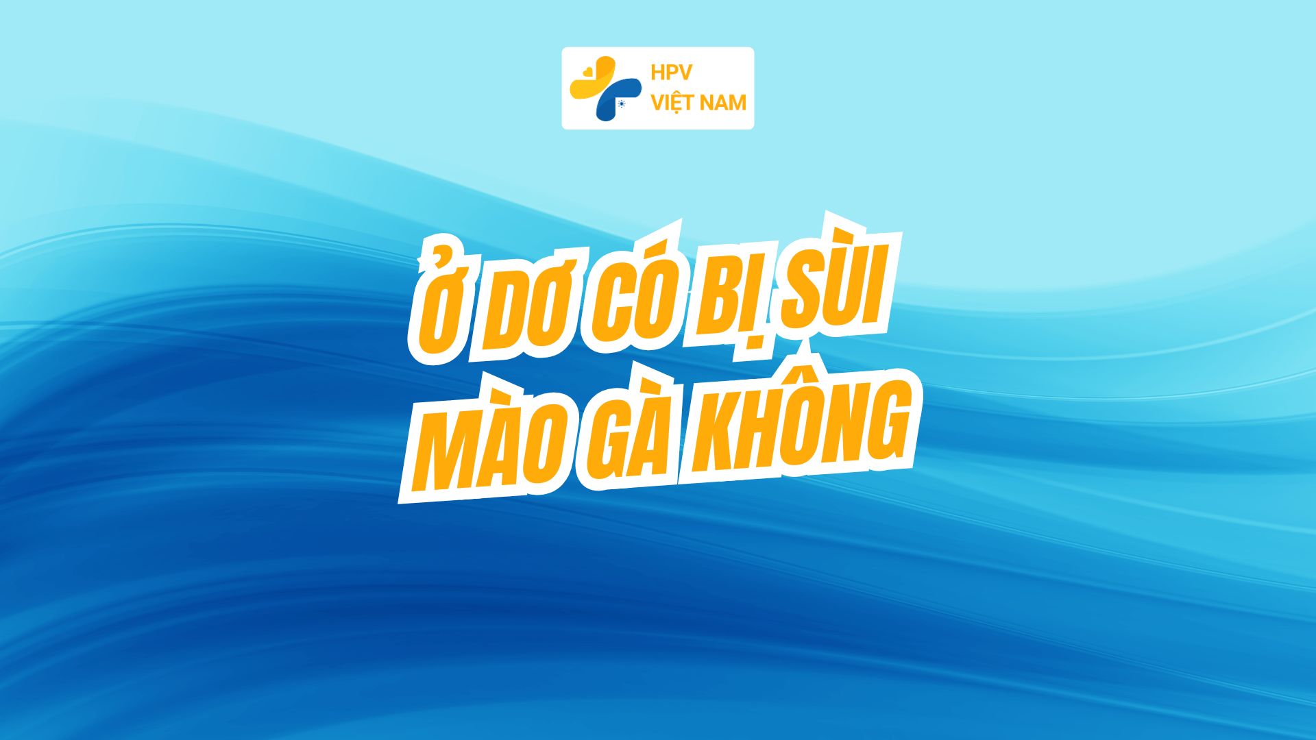 Ở dơ có bị sùi mào gà không